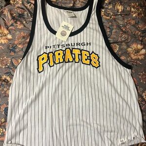 Majestic Pittsburgh Pirates Striped Tank Top